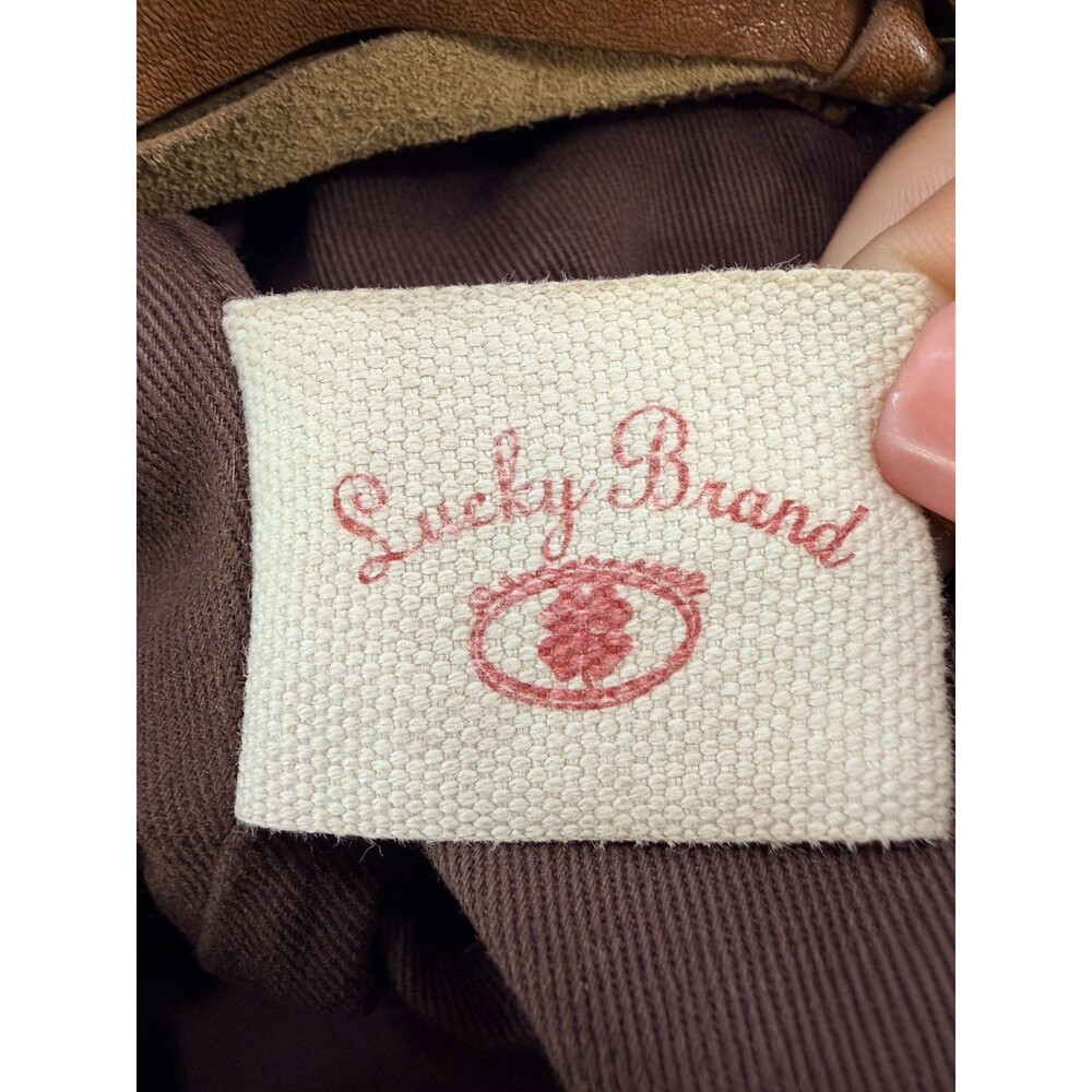 *Rare* Lucky Brand Vintage Patchwork Leather Suede Hobo Bag Multicolor Boho Y2K - Picture 15 of 15